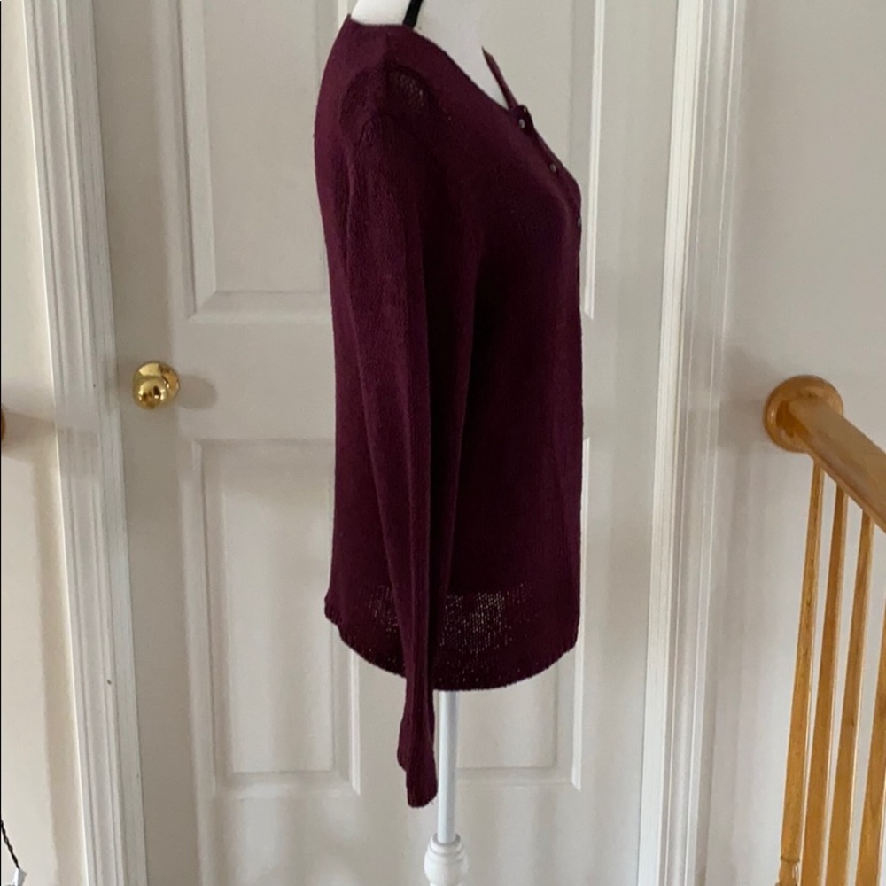 05:11 - J.Jill Silk & Cotton 1/2 button down Cardigan - Picture 3 of 11
